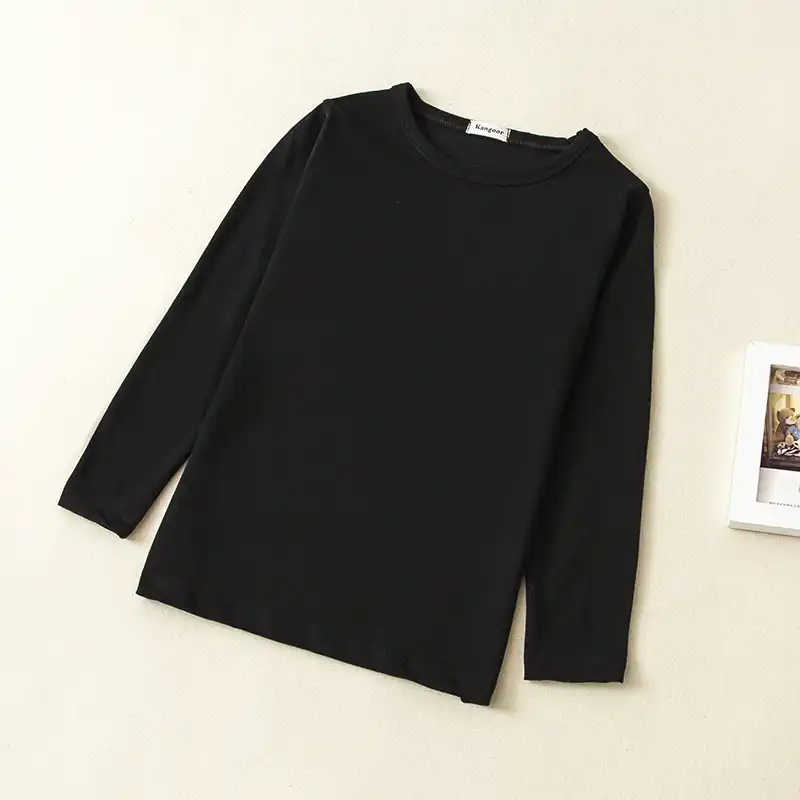 boys long sleeve black top