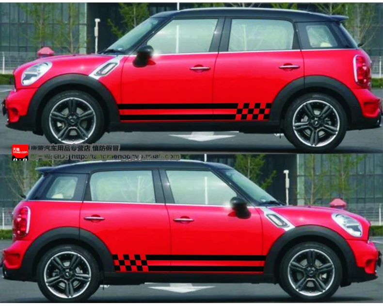

Vinyl side graphic car styling side doors decals car sticker for Mini Cooper car stickers and decals
