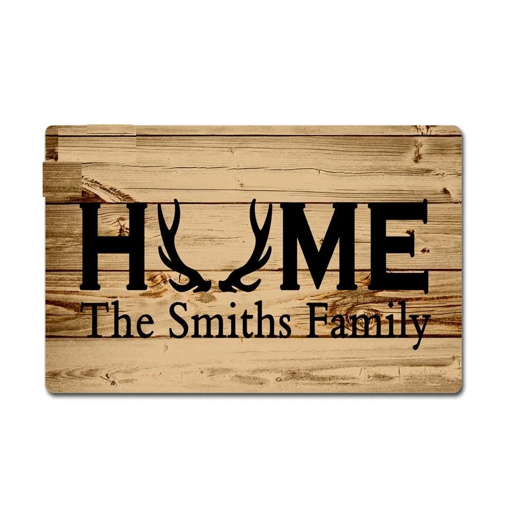 Us 20 39 15 Off Custom Personalized Family Name Outdoor Door Mat With Monogram Home Floor Door Mat Machine Washable Non Slip Mats For Hallway In Mat