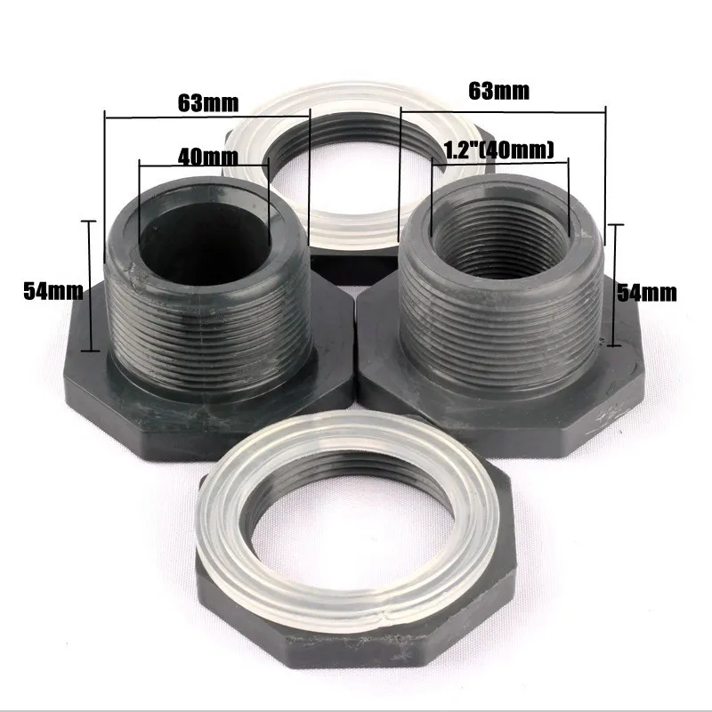 1 шт. nuonuowell Пластик ПВХ 1 1/4 "(40 мм) водонепроницаемый коннектор для аквариума совместных бак для воды трубы адаптер Запчасти
