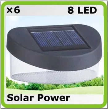 

Wholesale 6*solar 8 LED fence lights wall pack LED for park garden pool wall fence lawn outdoor use white.
