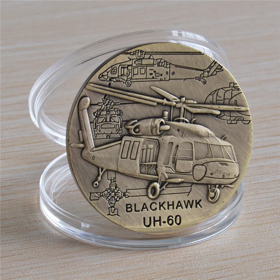 

U.S. Army / UH-60 Blackhawk Helicopter - Bronze Challenge Coin 5pcs/lot free shipping