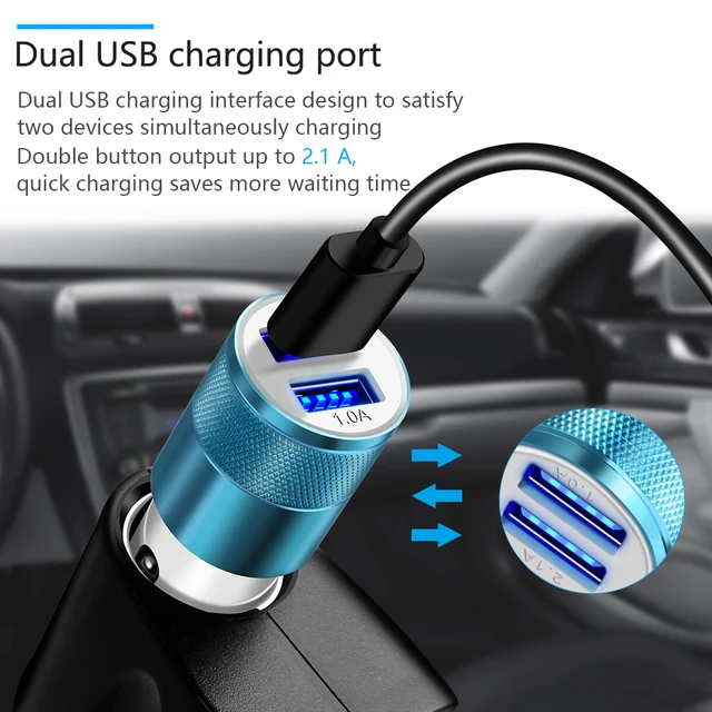 Essien LED Car USB Phone Charger For Samsung Smart 5V 2A Car Charger Mobile phone charger for Samsung S7 S6 edge Universal0.