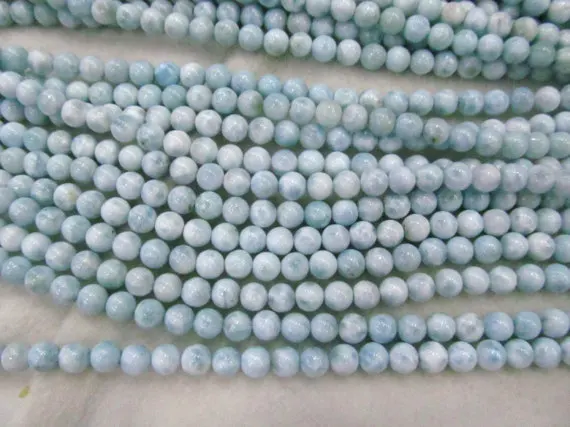 

A+ 6-12mm 16inch Larimar Stone , Larimar Bead Smooth Bead, Natural Stone, Semi Precious Bead, Gemstone Blue Bead Larimar Necklac