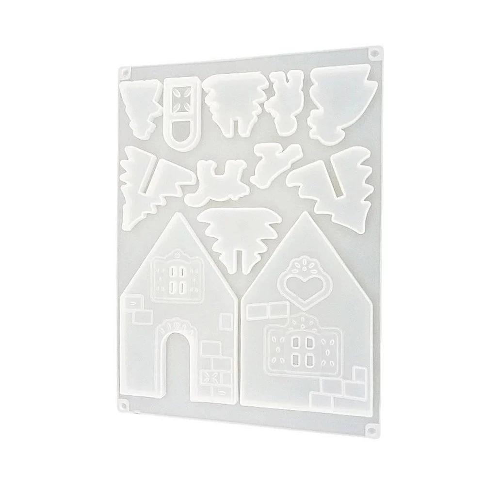 

Christmas House Shape Silicone Mold Epoxy Resin Jewelry Making Craft Tools DIY Mould Clay Tool For Home Supplies