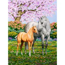 5D aguja live diamonds caballo pintado punto de cruz DIY diamante mosaico animal cristal cuadrado rhinestone YY(China)