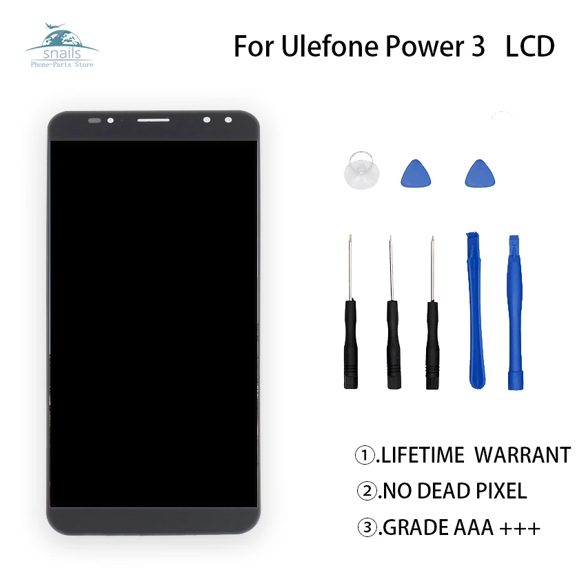

6.0 inch Tested Original For Ulefone Power 3 LCD Display Touch Screen Digitizer Assembly For Ulefone Power 3 Display Screen LCD