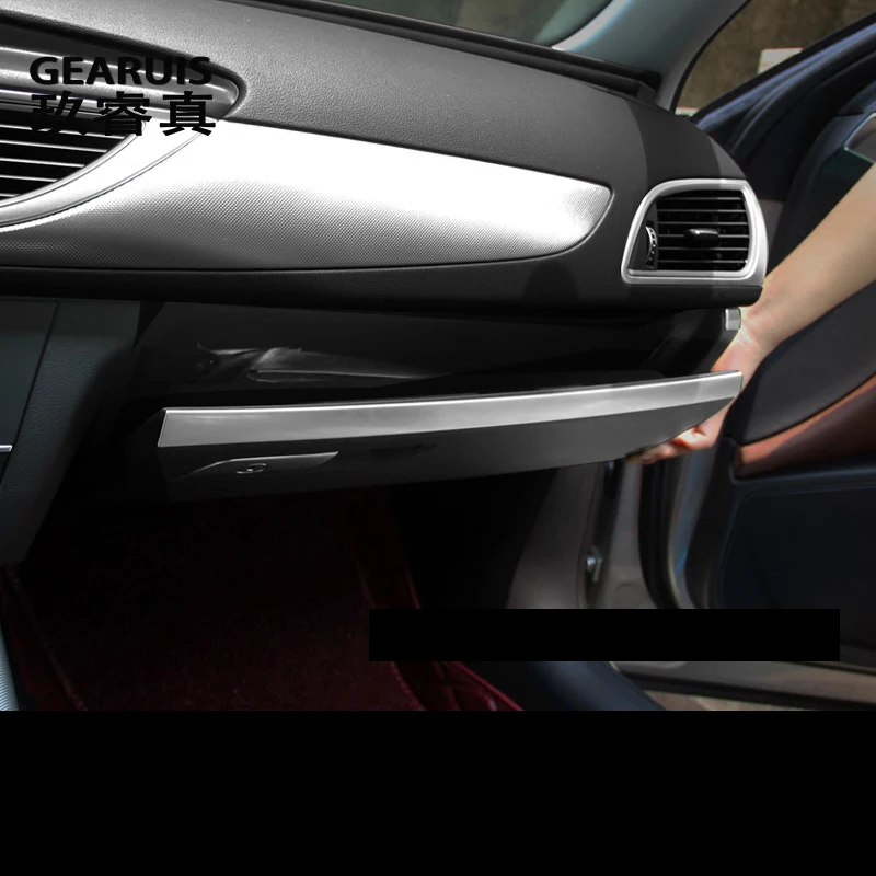 Автомобильный Стайлинг, интерьер, бардачок, ручка, декоративная крышка, отделка, наклейки из нержавеющей стали для Audi A6 C7 A7, автомобильные аксессуары