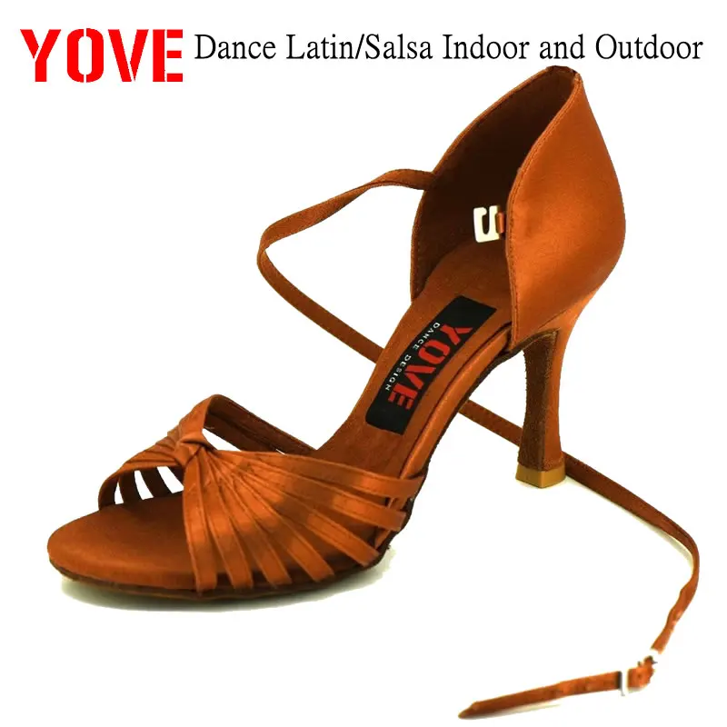 

YOVE Style LA-02 Professional Latin Dance Shoe Indoor for Women's 3" Flare Heel