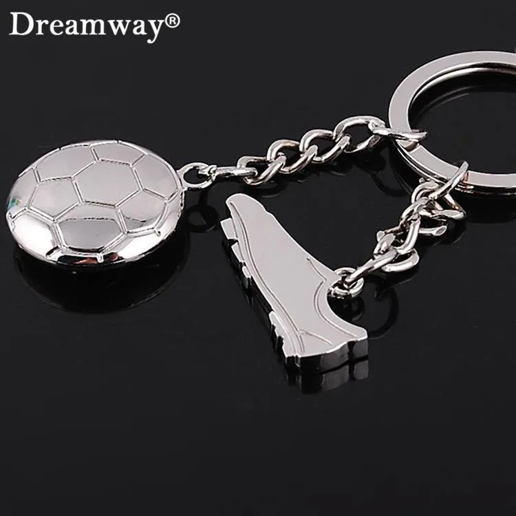 metal football shoes keychain bardian soccer ball key chains key cap