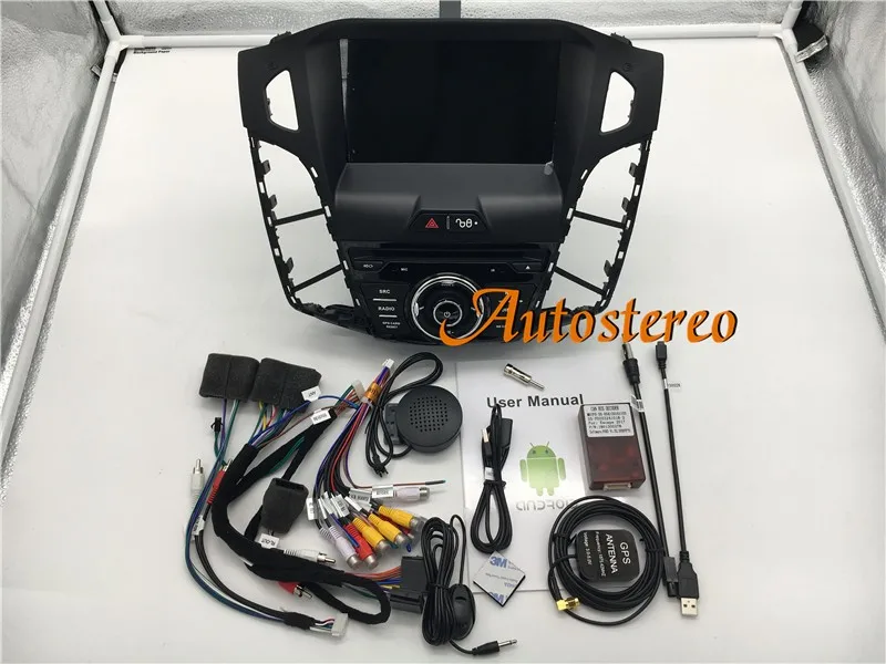 Top Android 8 Car GPS Navigation car DVD Player For Ford Focus 2012-2017 Head unit audio multimedia player radio tape recorder IPS 17