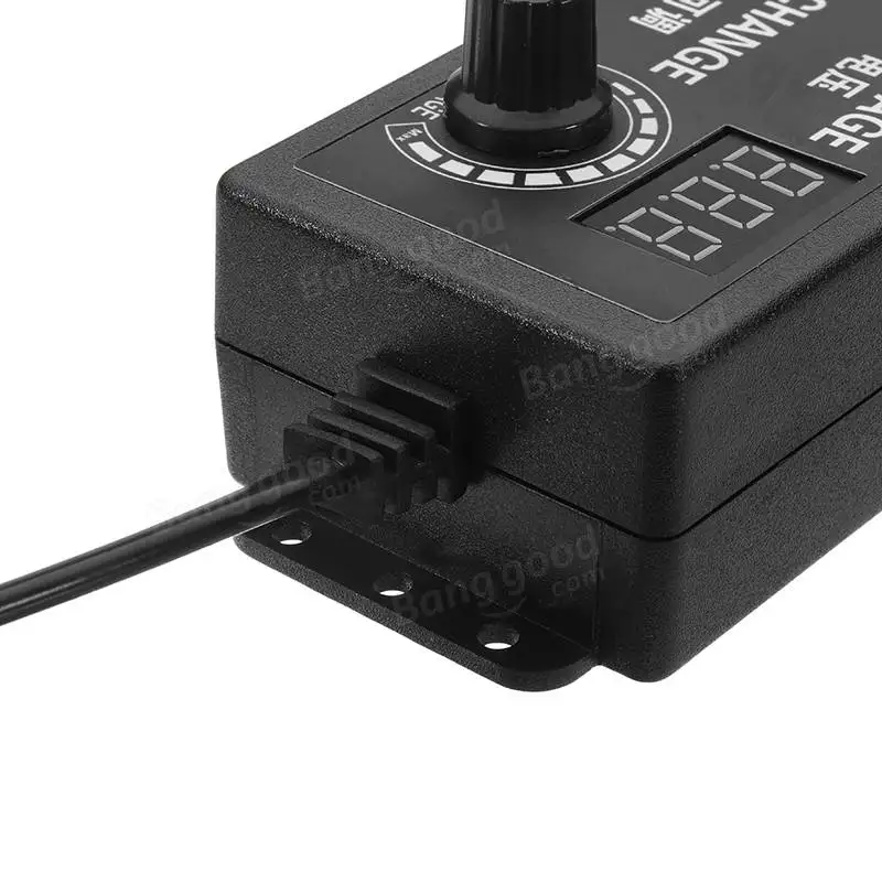 9 24V 1A 3A AC/DC Регулируемый адаптер питания переключение 110 220V на 12V EU US штекер для