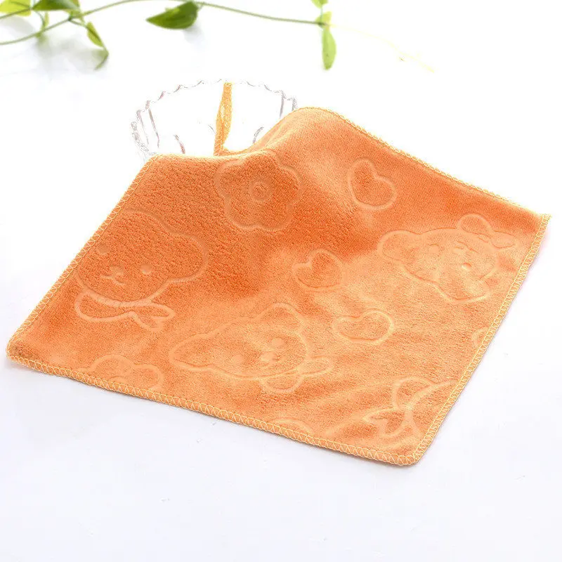 Baby Towel Newborn Muslin Handkerchiefs Cloth Squares Newborn Towels for Baby Wipes New Born Washcloth for Children Reusable - Цвет: Orange