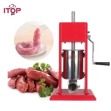 ITOP 3L двойная скорость руководство колбасы шприцы красное мясо наполнители для пищевых продуктов из нержавеющей стали колбаса машина с 4 воронками