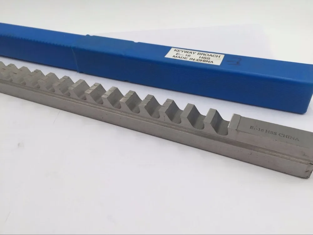 E Push Type Keyway Broach 16mm Metric Size CNC Metalworking Machine Tool