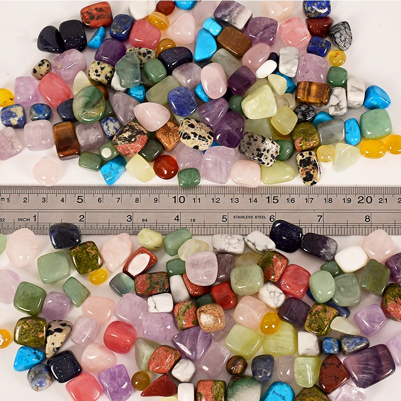 

Tumbled Stones 230g Mixed Natural Gemstone Rock and Minerals Crystals Stone for Reiki Chakra Healing fengshui home decortion