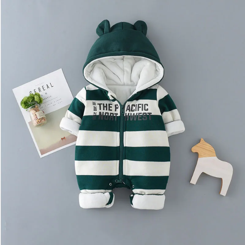 

Baby Rompers Winter Thicken Plus Velvet Baby Boy Girls Clothes Cotton Newborn Clothes Infant Jumpsuits New Born Warm Clothes
