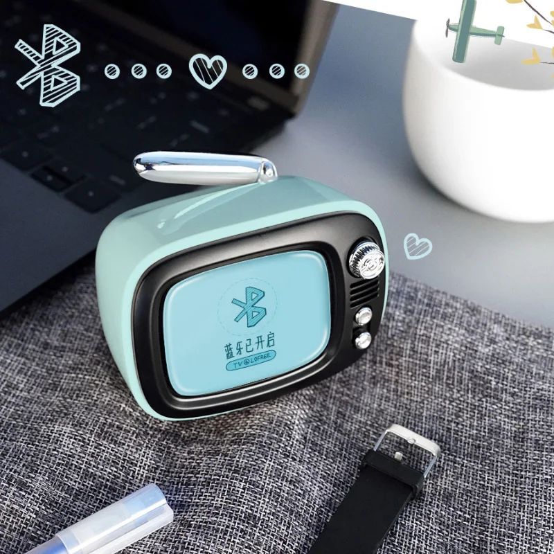Xiaomi Mijia Lofree Портативный ТВ Беспроводной Bluetooth динамик мини Ретро ТВ запись будильник аудио для друга подарок Souvvenir