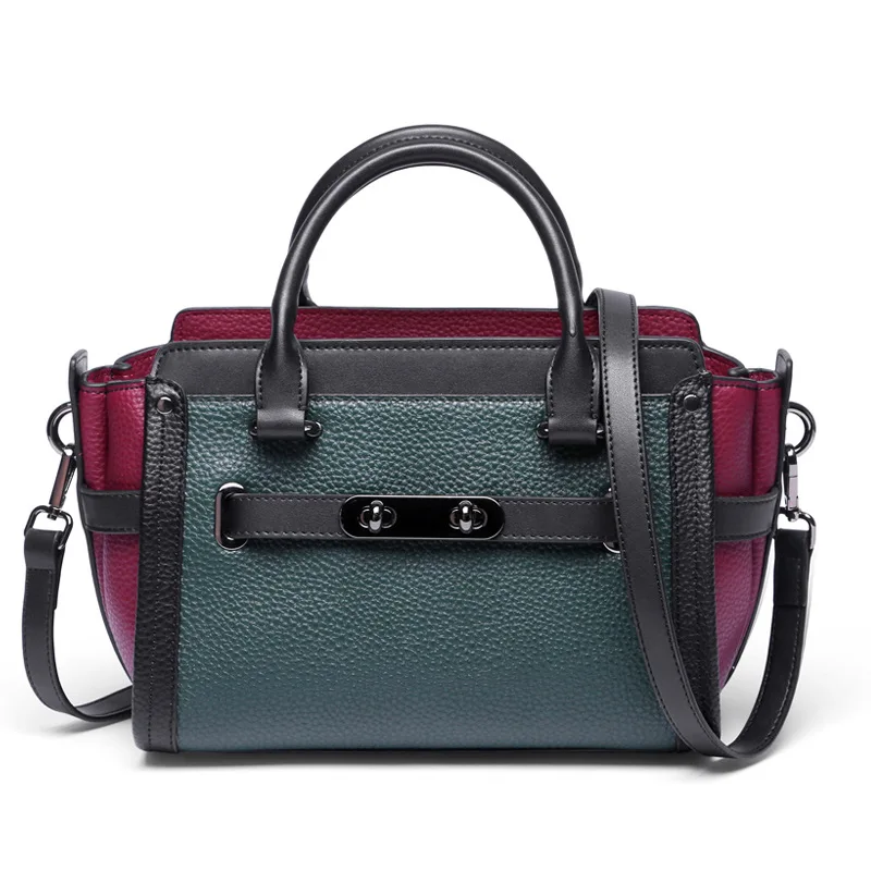 

2018 new leather fashion wild handbag diagonal shoulder diagonal bag