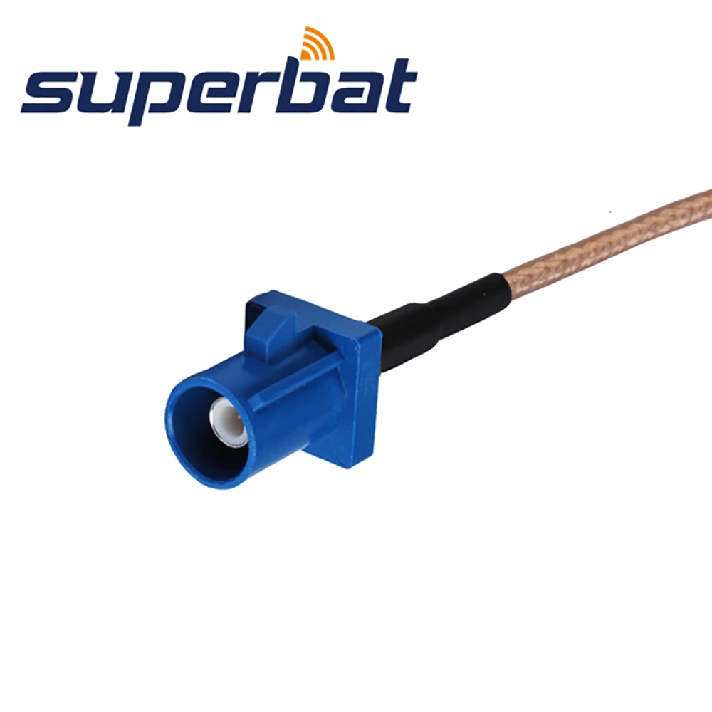 Fakra C Blue Plug to SMA Male RF Coaxial Cable