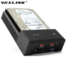 USB 3 0 HDD Case HDD Enclosure Docking Station with 2 Port USB 2 0 Hub