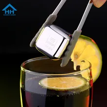 4 шт. SUS 304 кубики из нержавеющей стали камни для Виски кубик льда водка ведро для охлаждения вина рок камни с пластиковой коробкой бар поставки