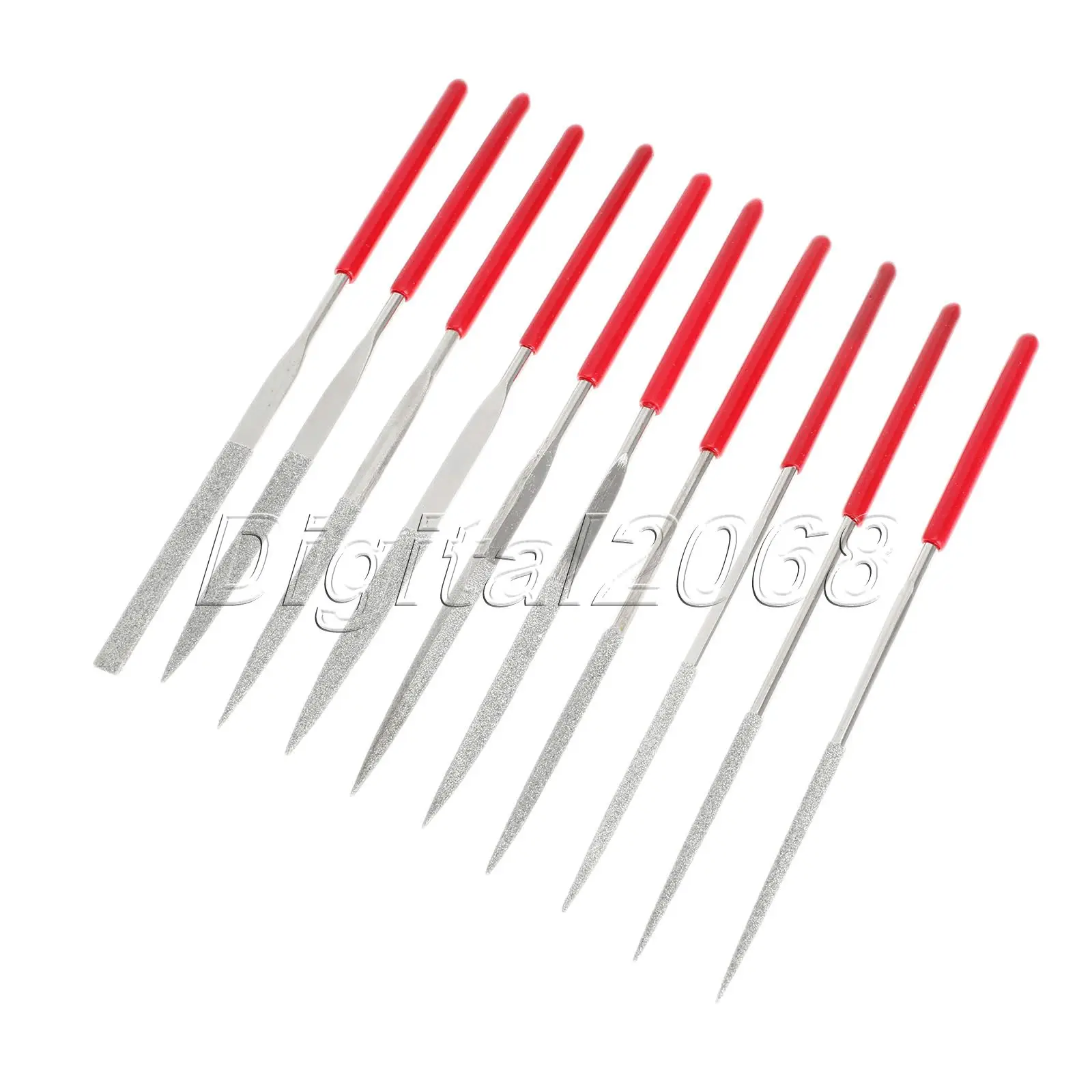 10pcs 3x140mm Jewelers Woodwork Diamond Needle File Set Lapidary