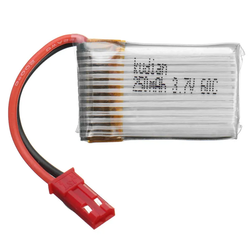 

Kudian 3.7V 250mAh 60C 1S Lipo Battery Rechargeable JST Plug Connector For RC Multicopter Power RC Models Frame Spare Part