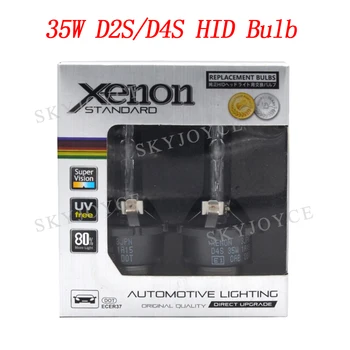 

Super Bright 35W Car Headlight D2S D4S HID Headlamp Bulb 4300K 6000K 8000K Metal Holder HID Projector Lens 35W D4S D2S HID Bulb