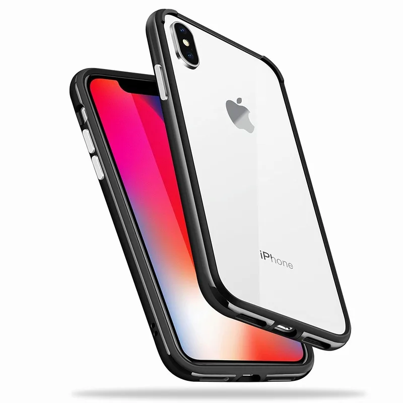 Чехол Ascromy для iPhone X рамка бампер ремешок на шею TPU PC противоударный чехол Apple 10