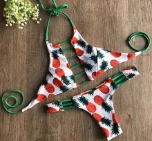 

FBS New Style 2018 Pineapple Women's Swimwear Sexy Bikinis Set Summer Bathing Suit Brazilian Biquini