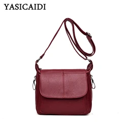 YASICAIDI 2019 Luxury Leather Shoulder Bag PU Celll Phone Flap Pocket Crossbody Bag Fashion Women Messenger Bags bolso mujer Sac YASICAIDI 2019 Luxury Leather Shoulder Bag PU Celll Phone Flap Pocket Crossbody Bag Fashion Women Messenger Bags bolso mujer Sac