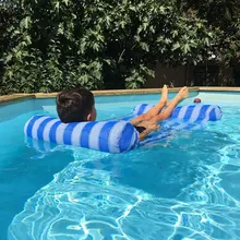 Унисекс мальчик девочка ПВХ воды гамак полосой шаблон Lounge надувная плавающая кровать для пляжа плавания путешествия