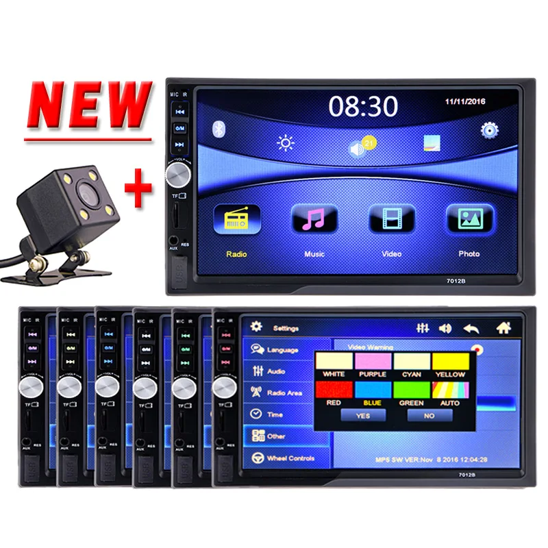 

HOT 2 Din Car Multimedia Player HD Bluetooth Stereo Radio FM MP4 MP5 Audio Video USB AUX Auto Electronics In Dash 2din Autoradio