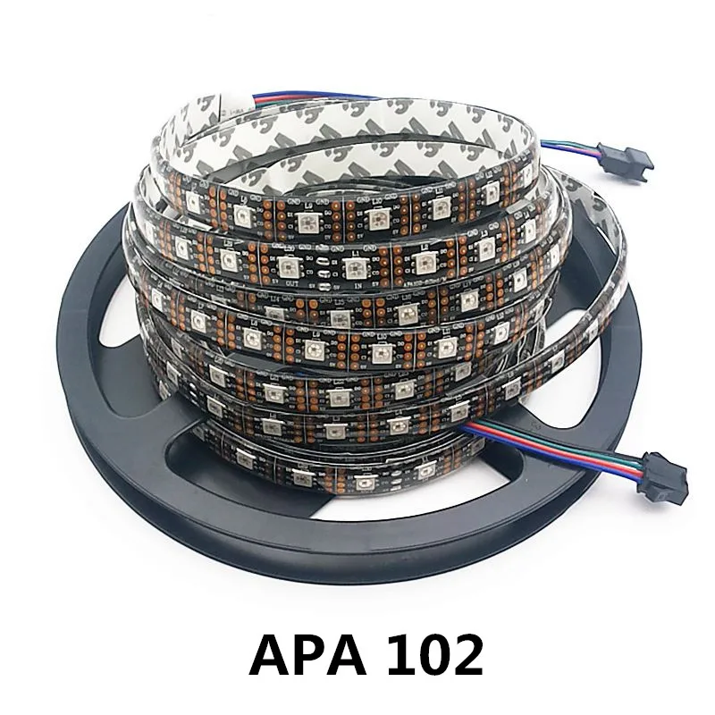 Светодиодный APA102/SK9822 30/36/60/96/144 светодиодный s/метр APA102C 5 в полноцветный гибкий