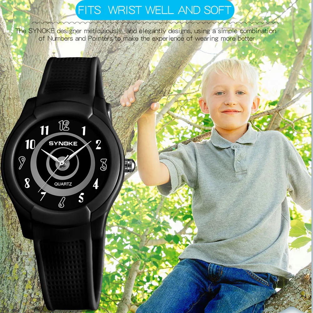 2019 New Fashion SYNOKE Multi-Function 50M Waterproof Watch LED Digital Double Action Watch Digital Watch For Kids Y09K4