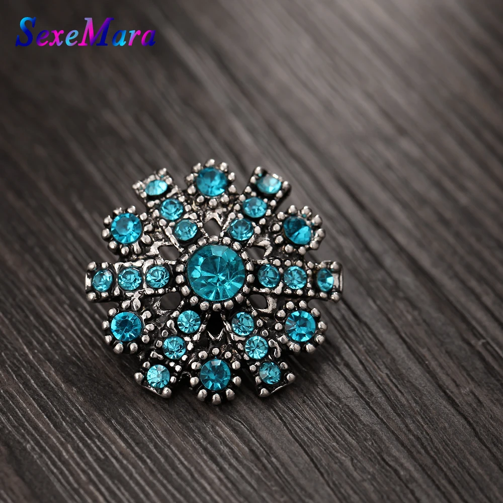 10 шт./лот новые кнопки Jewelry со стразами снежинки цветы 18 мм металла оснастки Fit