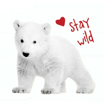 

18*17cm Flashing White Bear Thermal Transfer Ironing Stickers Iron On Patches For Clothes Washable Appliques