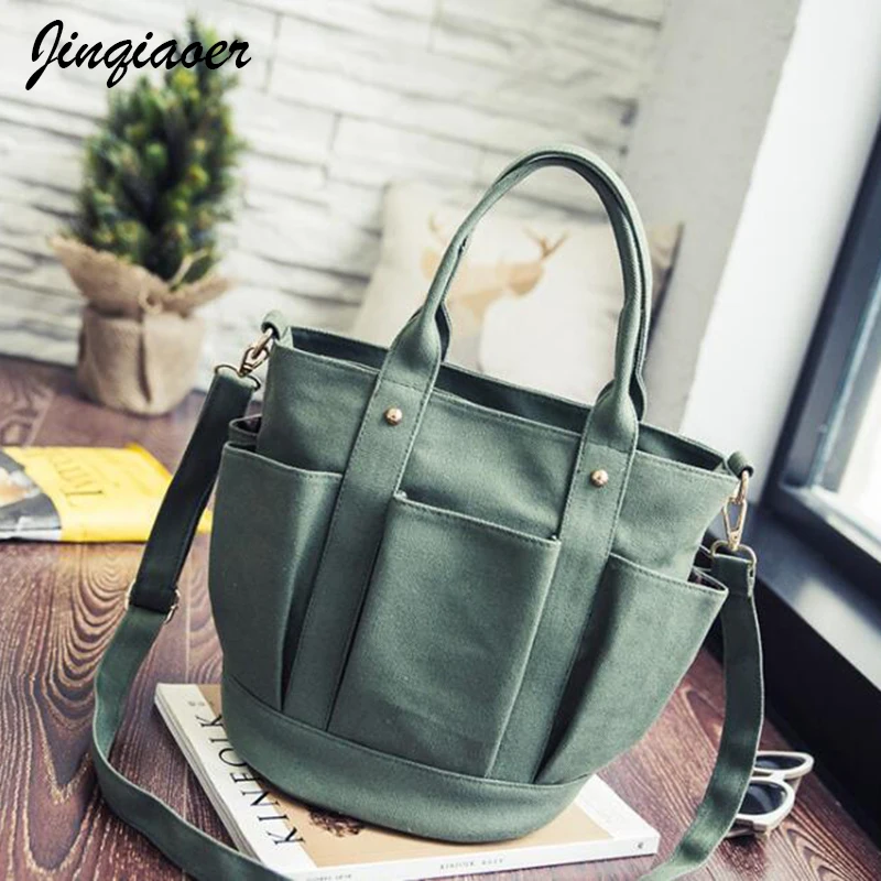 

Hot Sale Fold Canvas Women's Handbags New Arrival Female Shoulder Bags Solid Bag For Girls Women Messenger Bags JQ176/q