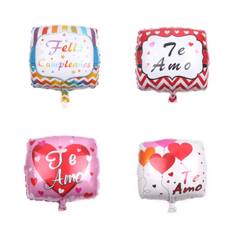 

HDBFH New 18-inch square Valentine's Day aluminum balloon Valentine's Day decorative balloon wholesale