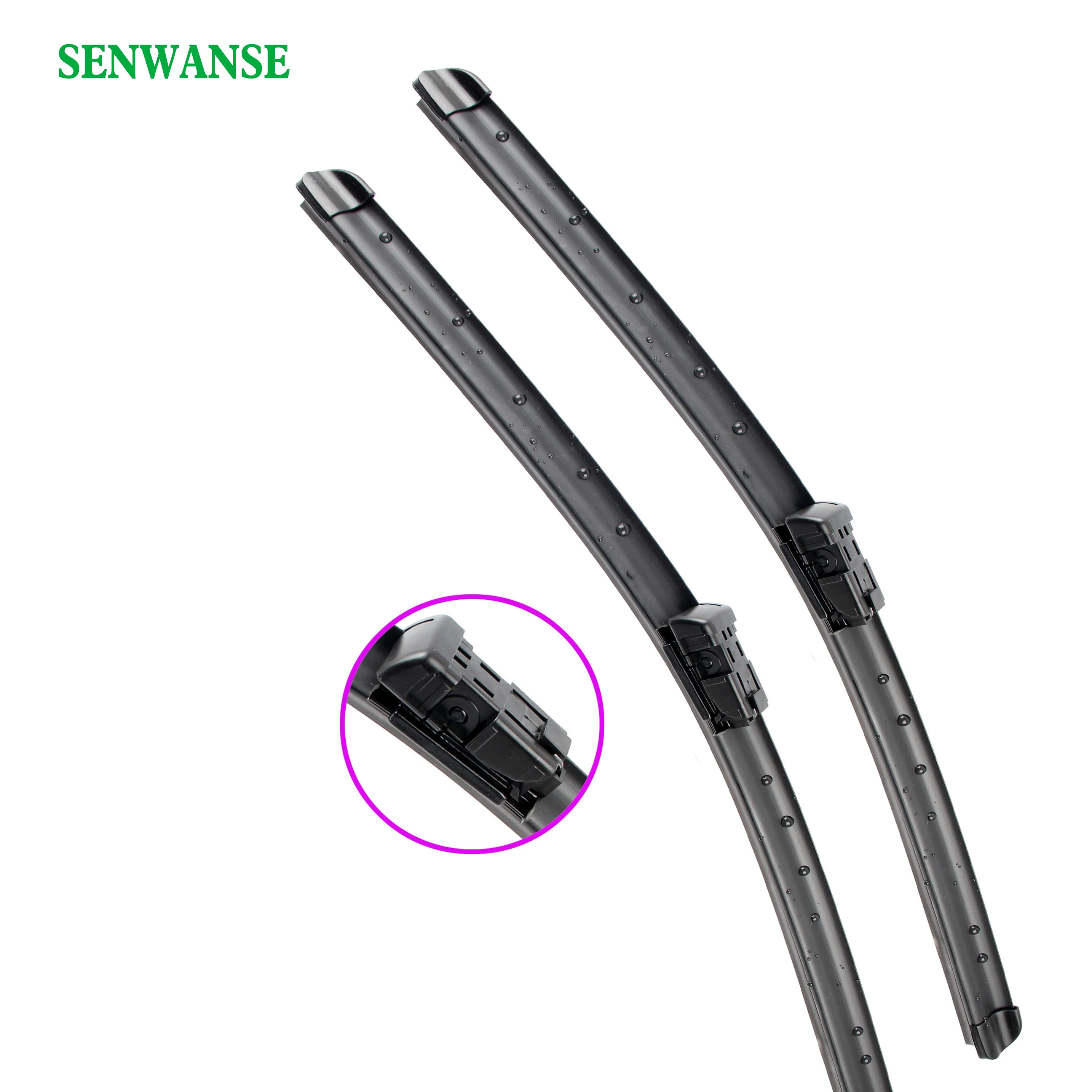 Senwanse Front and rear Wiper Blades For FIAT 500 2007-2016 High quality Windshield Windscreen wiper 24