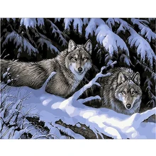 Pintura al óleo de diy by números animales pared picture for living sala de lobo para colorear by number pintura dibujo imagen de arte de acrílico trabajo