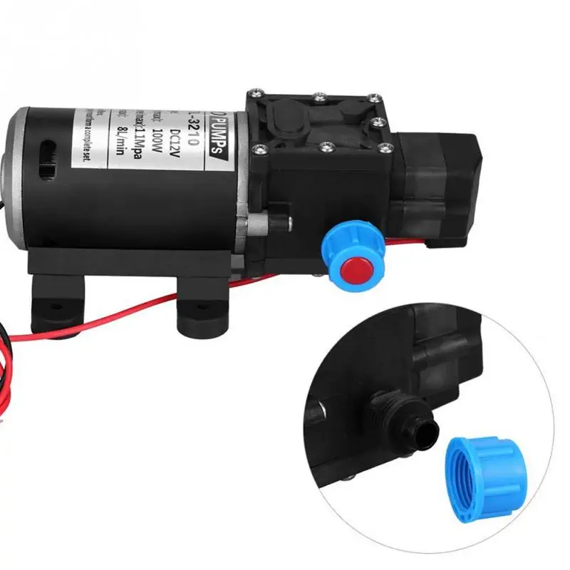 100W 12V Water Pump High Pressure 8Lpm Self Priming For Caravan Camping