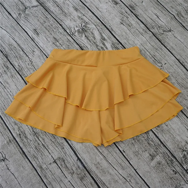 Новинка, Летние Плиссированные бандажные юбки с оборками, женские юбки, короткие юбки с высокой талией, облегающие бедра, маленькие свежие юбки-кюлоты ulzzang - Цвет: yellow