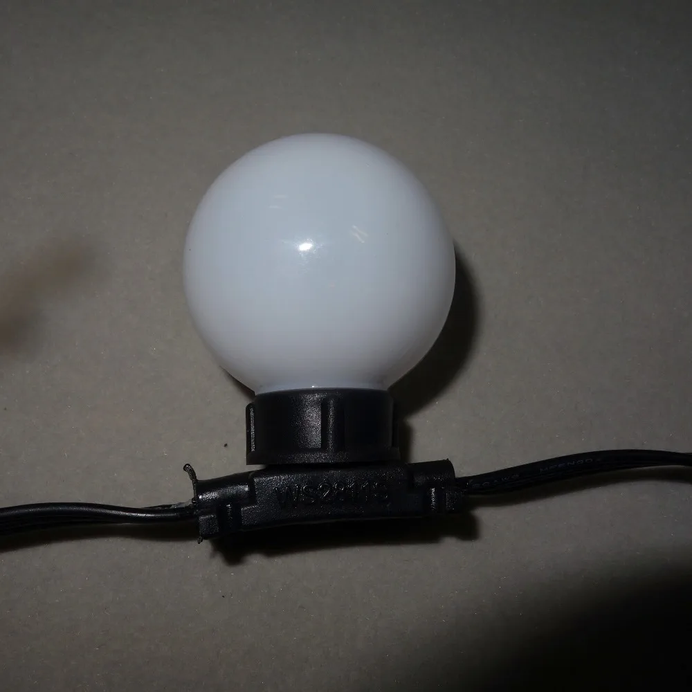 

50nodes addressable DC12V WS2811 LED technicolor pixel;waterproof, full color;with G40 milky globe lens