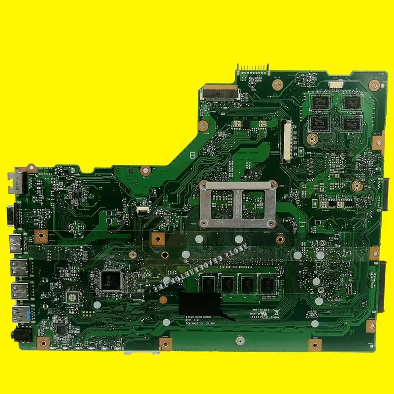 X75VC محمول اللوحة الأم ل ASUS X75VC X75VB X75VD X75V F75V اختبار اللوحة الأصلية 4G RAM I7-3537U CPU GT720M