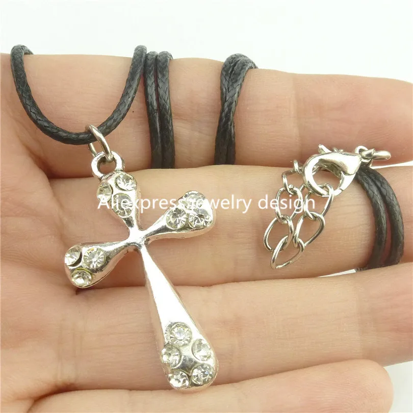 Free shipping 16993 Vintage Religious Jesus Cross Pendant 17&quot Choker Collar Short Necklace 12514 | Украшения и аксессуары