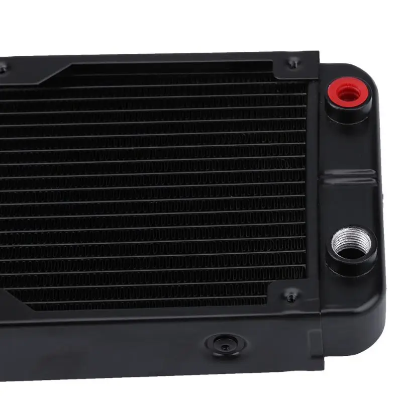 360mm 18 Tubes Aluminum Computer Water Cooling Cooler Radiator with G4/1 Thread Heat Exchanging Sink Part Computer Components