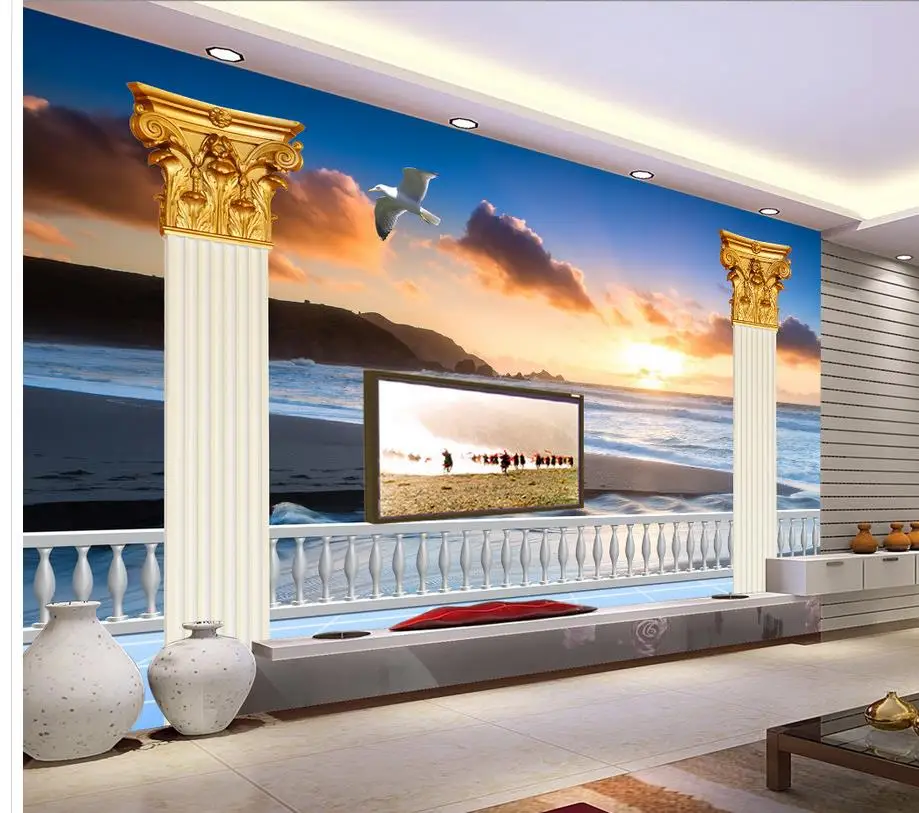 3D Wallpaper Home Decor Living Room Wall Covering Dreamy Seascape Roman