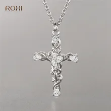 ROXI Crystal Rhinestone Cross Pendant Necklace Twisted Cross Chockers Necklace Women Jewelry 2019 Fashion Statement Necklace ROXI Crystal Rhinestone Cross Pendant Necklace Twisted Cross Chockers Necklace Women Jewelry 2019 Fashion Statement Necklace